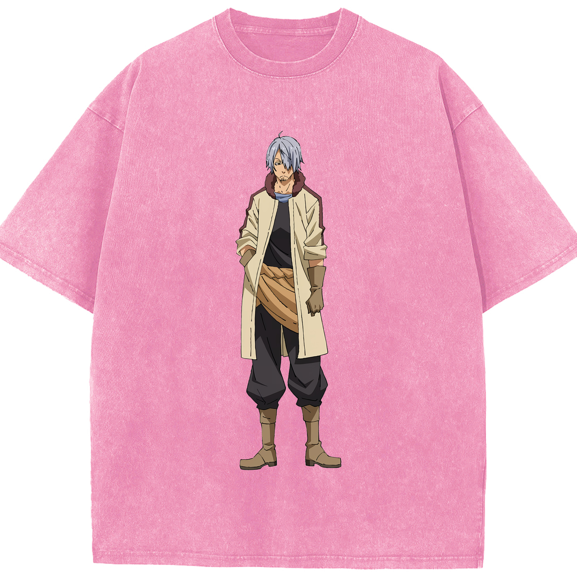 （画像用） 転スラ Regarding Reincarnated to Slime 綿100% ヴィンテージ風 半袖Tシャツ（フロントプリント）